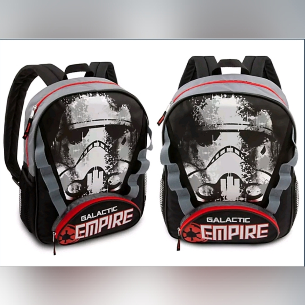 Disney Star Wars Galactic Empire Strikes Back Stormtrooper Black Backpack NWT